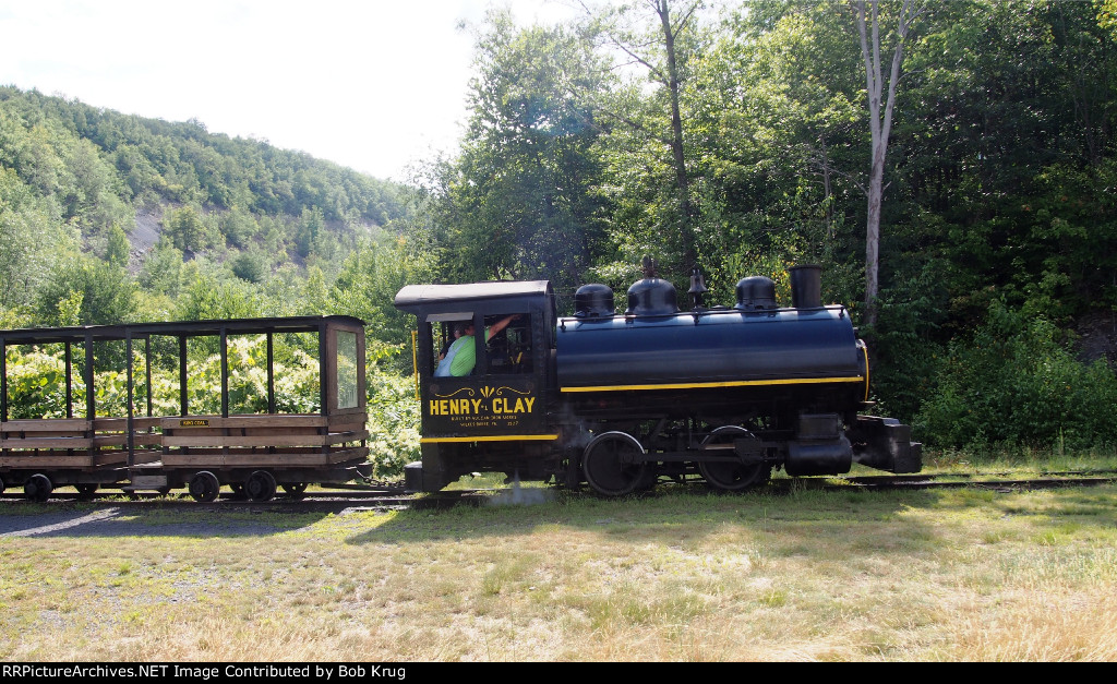 Henry Clay lokie in profile at the strip mine overlook