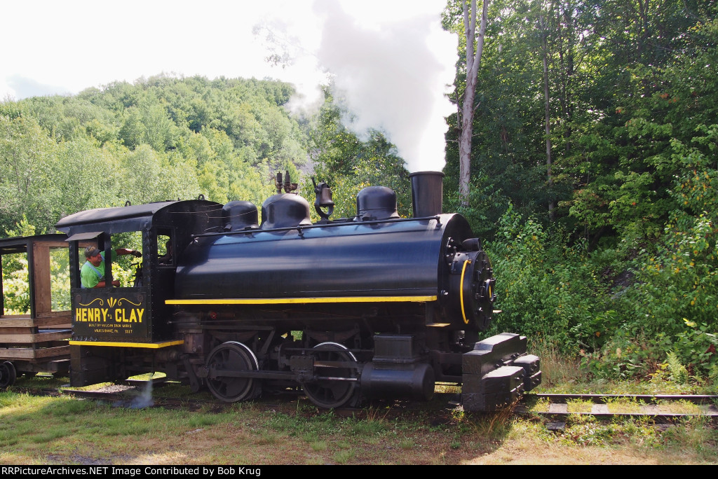 The Henry Clay pulls away from the strip mine overlook