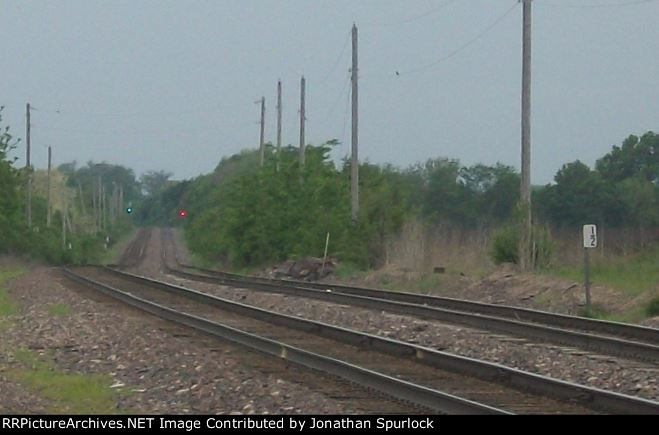 Lit signals on UP main line