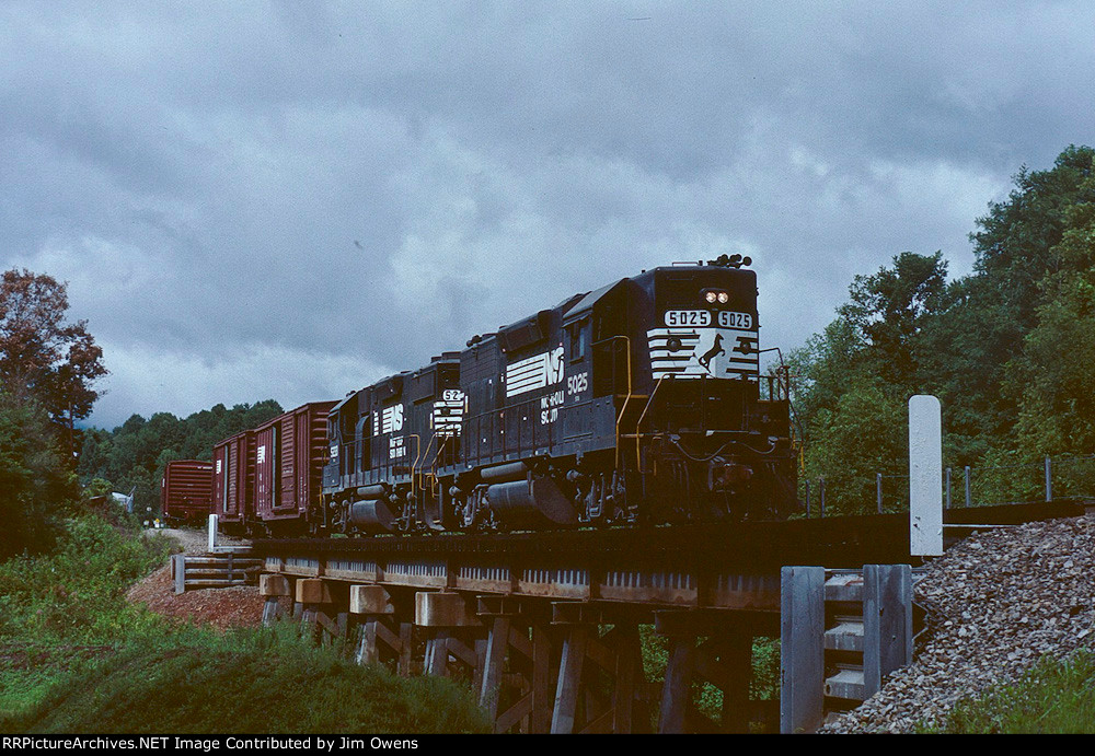 Working the paper mill east of Waynesville.