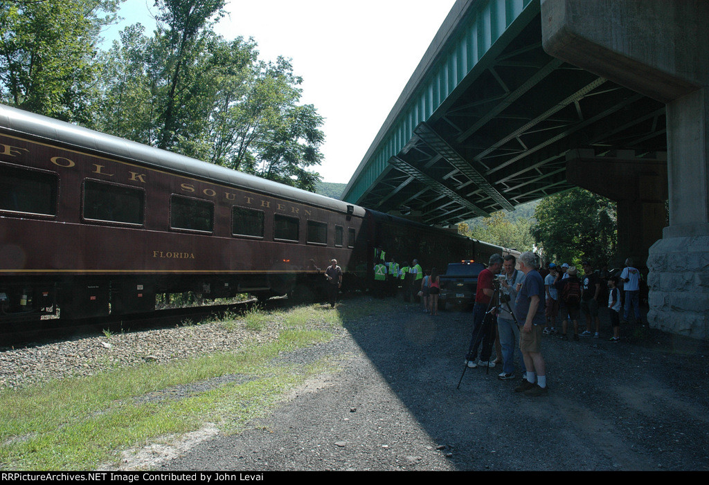 The train parked at the Gap Station beneath Rt. 80.