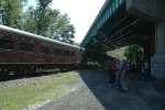 The train parked at the Gap Station beneath Rt. 80.