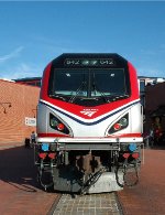 Front view of the cab of the 642 at Railfest at Steamtown