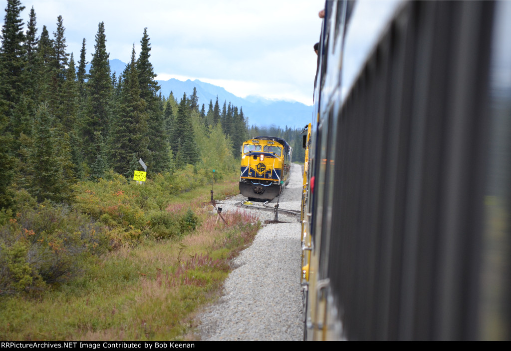 ARR SB Denali Star waitng in siding