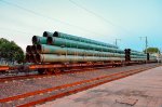 CP Rail Flat car with Steel tubes load