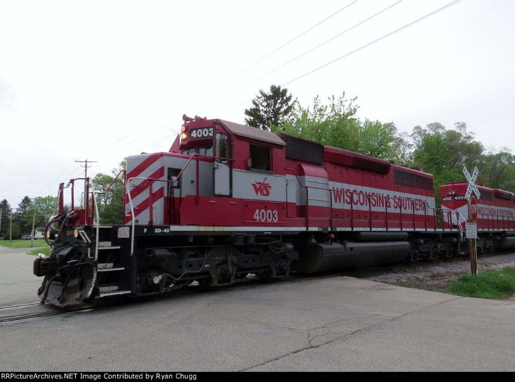WSOR No.4003 working in Janesville.
