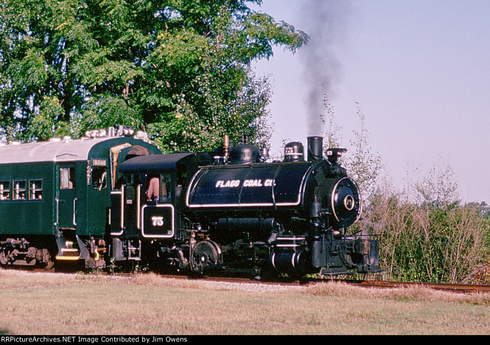 Flagg Coal 75 backing out to Greenbrier.