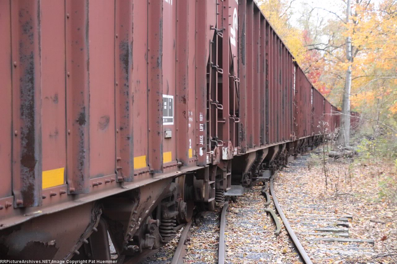 Conrail coal cars on dual guage trackage