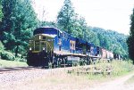CSX Q697 emerges from Marion Tunnel on the old Clinchfield RR.
