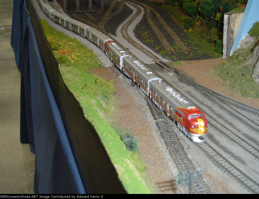 Super Chief Passes the Engine Shop