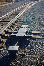 Note the gloves atop the switch machine