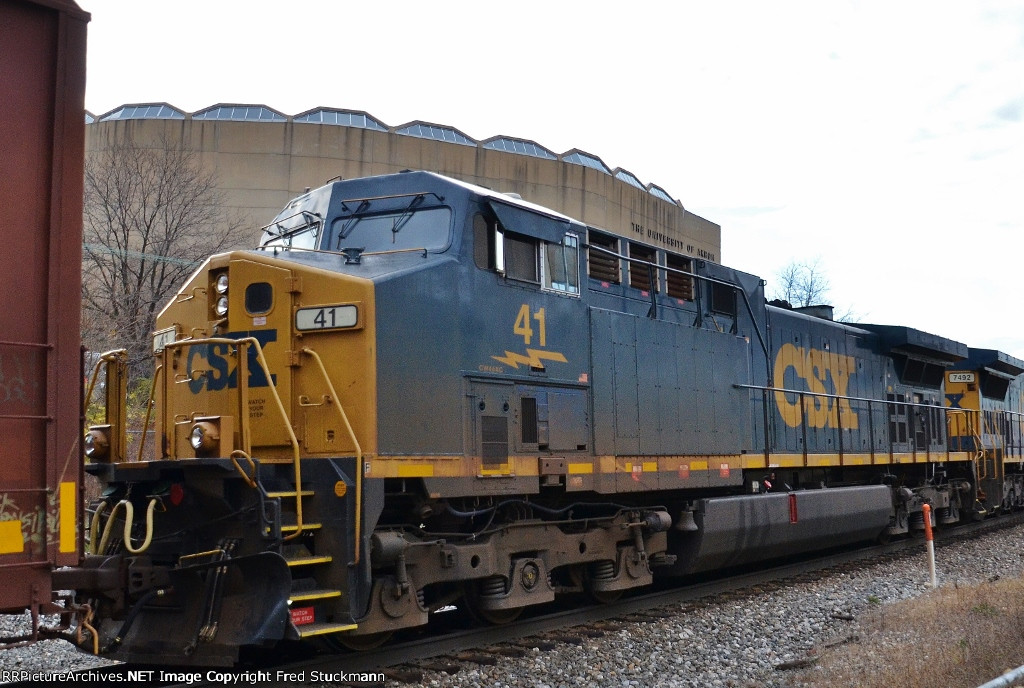 The silent CSX 41 tags along.