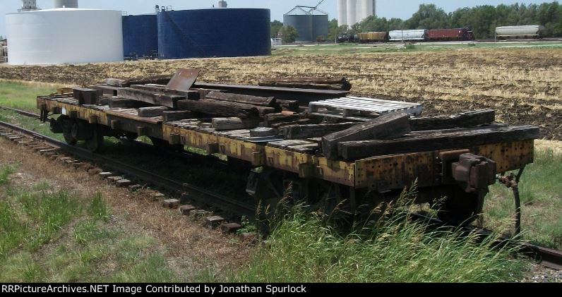 Unknown flat car, looking west