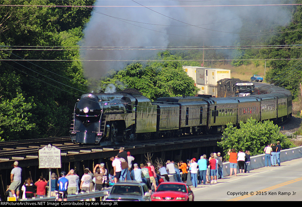 N&W 611 Crossing the Yadkin River