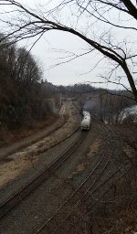 NS H65 heading west along former LVRR