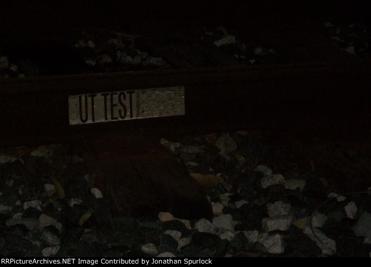 Ex-B&O line to St Louis: Message on a rail