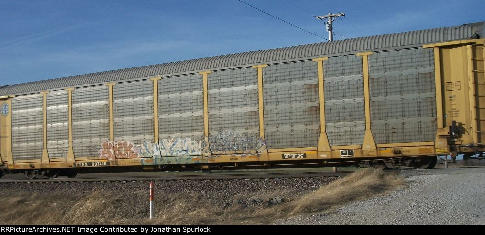 TTGX 997418, with BNSF rack