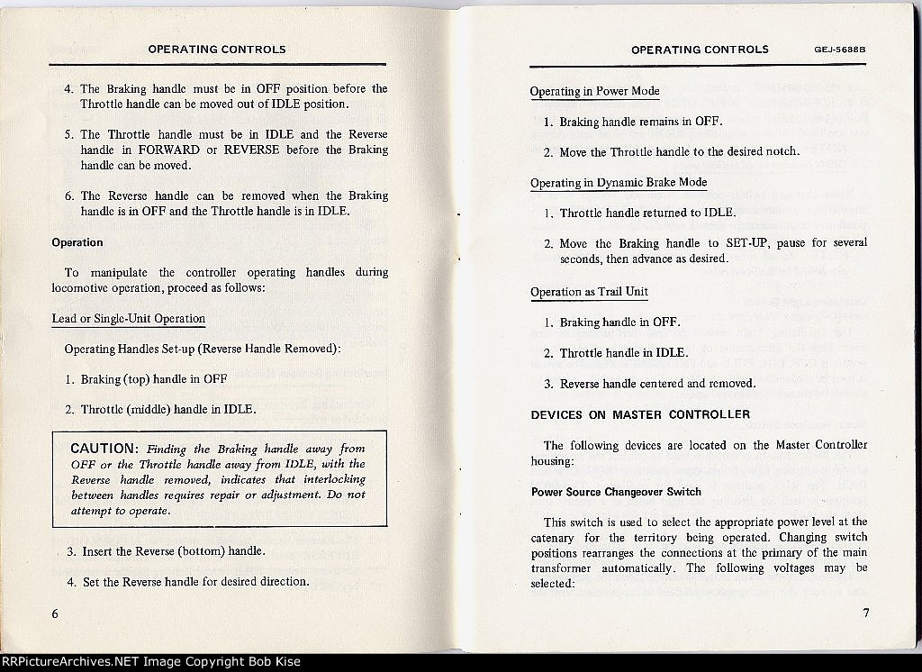 Pages 6-7 Operating Controls