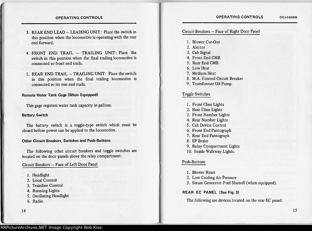 Pages 14-15 Operating Controls