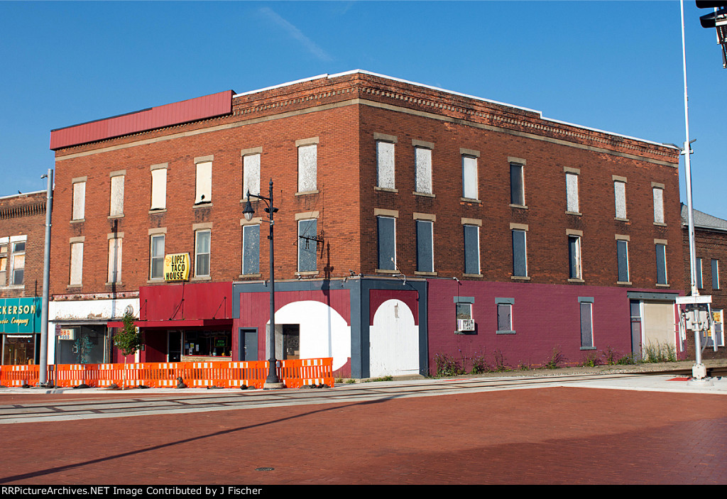 Albion, Michigan, in the early morning