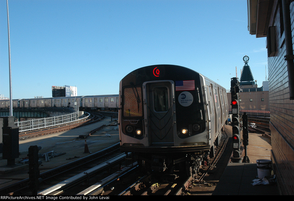 NYCMTA Q train in Coney Island