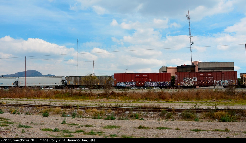 Cars being pushed to classification yard hump