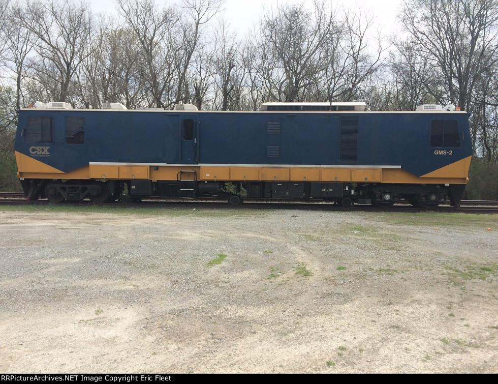 The full body of CSX Track Geometry Car GMS-2