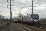 Southbound Amtrak Train # 97 overtaking a Septa