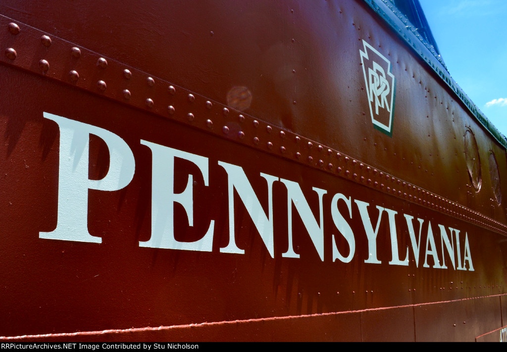 Cosmetically restored Pennsylvania RR caboose at S. Charleston, Ohio.