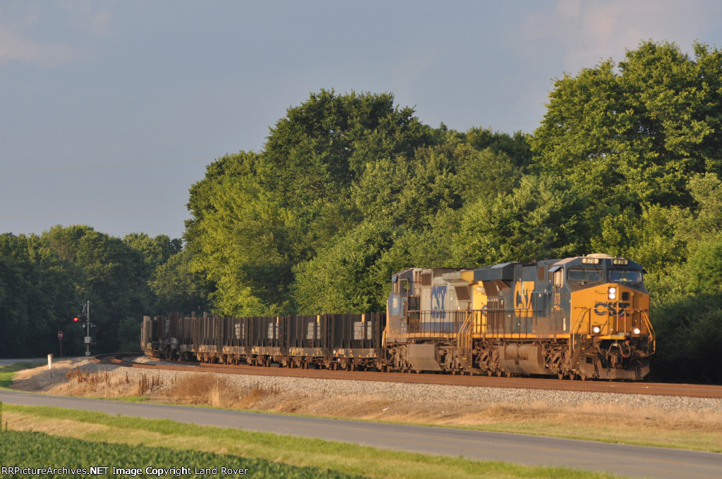 CSXT 878 On CSX K 596 Southbound , Slab Train For A K Steel Middletown,Ohio