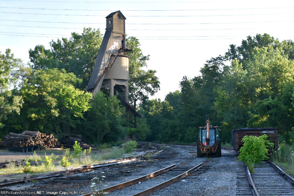 The small roundhouse behind me has been gone for ages.