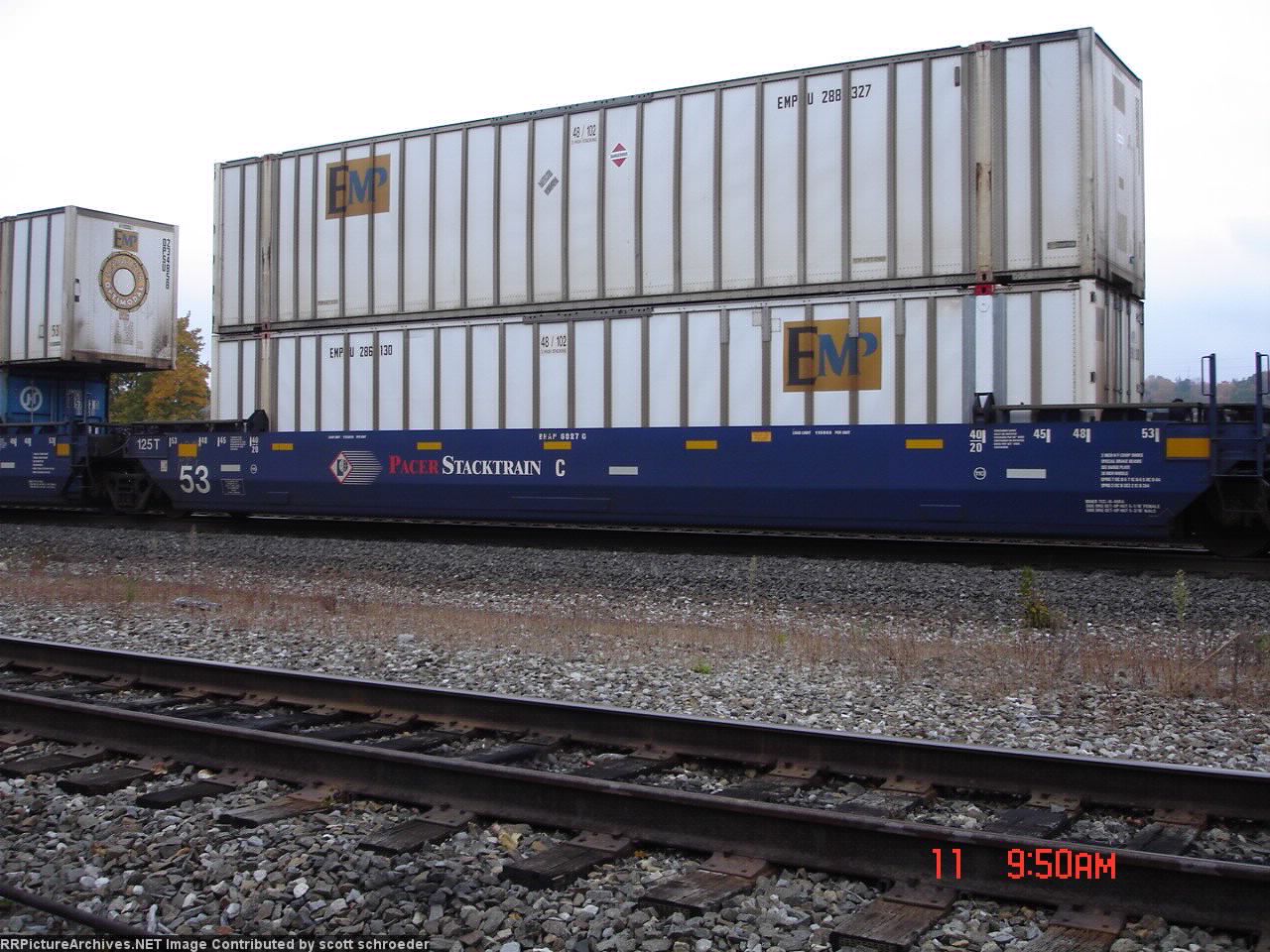 BRAN 6027C Double Stackcar w/EMPU Containers 288327 & 286130