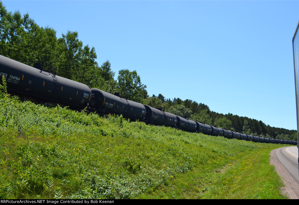 Stored Tank Cars on old CNW along Route 53 south of Trego