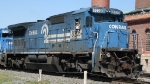 A friendly crew on train 50T waves for the camera