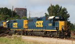 CSX 2500 & 2347 sit with other locos