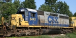 CSX 8442 sits in a siding with other CSX units