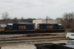 CSX 2294 & 6460 sit by the old roundtable on Christmas day