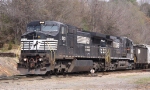 NS 8431 leads train 349 out of Glenwood Yard