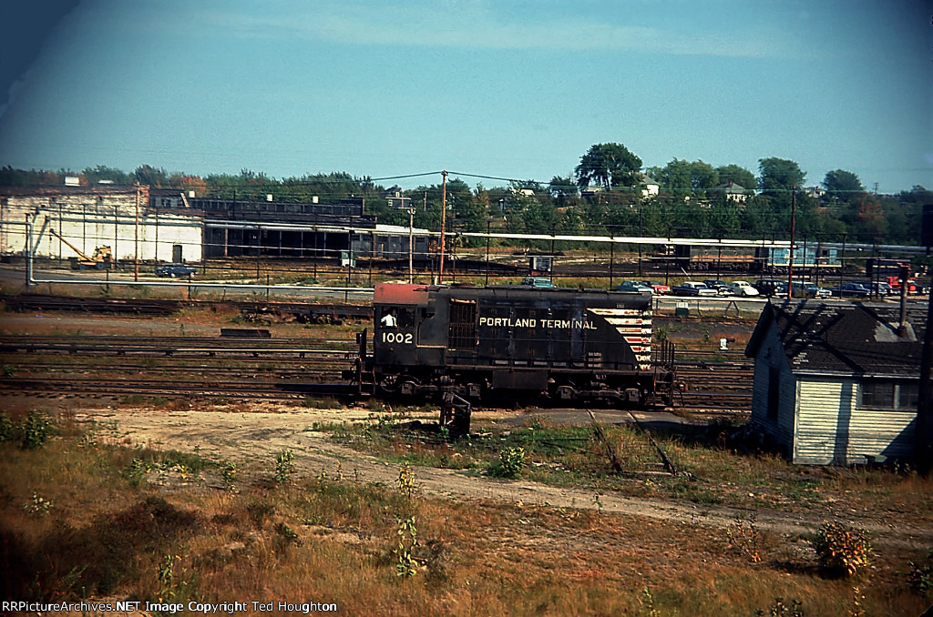 1002 was working at Rigby Yard in this view taken from Rt 1.