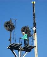 The "executioner" readies the subject.