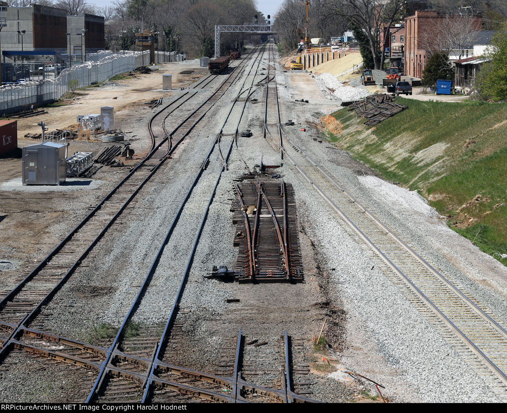 The realignment of track at Boylan Junction