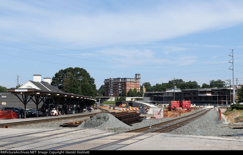 The current station as well as the new Union Station (under construction)