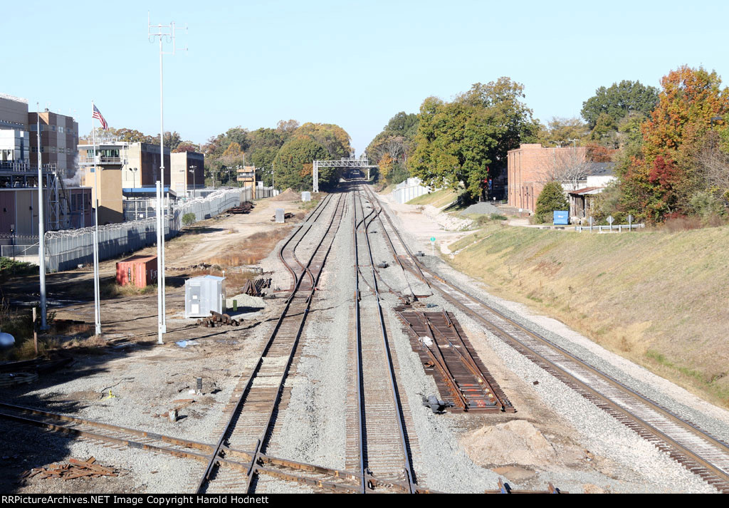 The current alignment of track at Boylan Jct (Raleigh Tower)