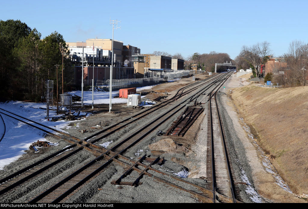 The switches and trackwork for station access is in the process of being installed