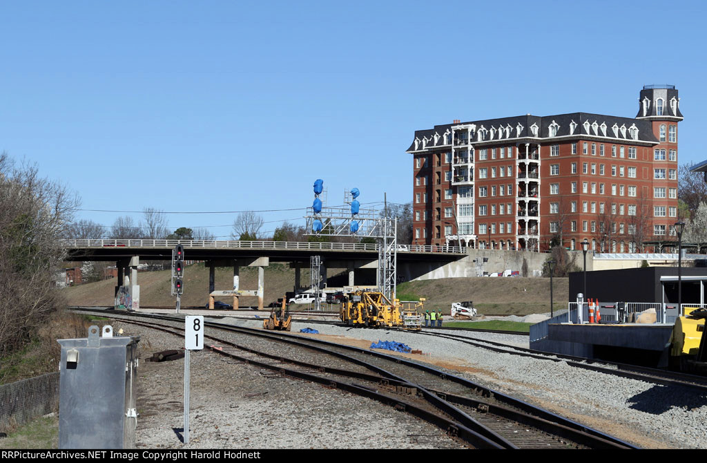 The view towards Boylan Jct which includes the new signals and track for the new station