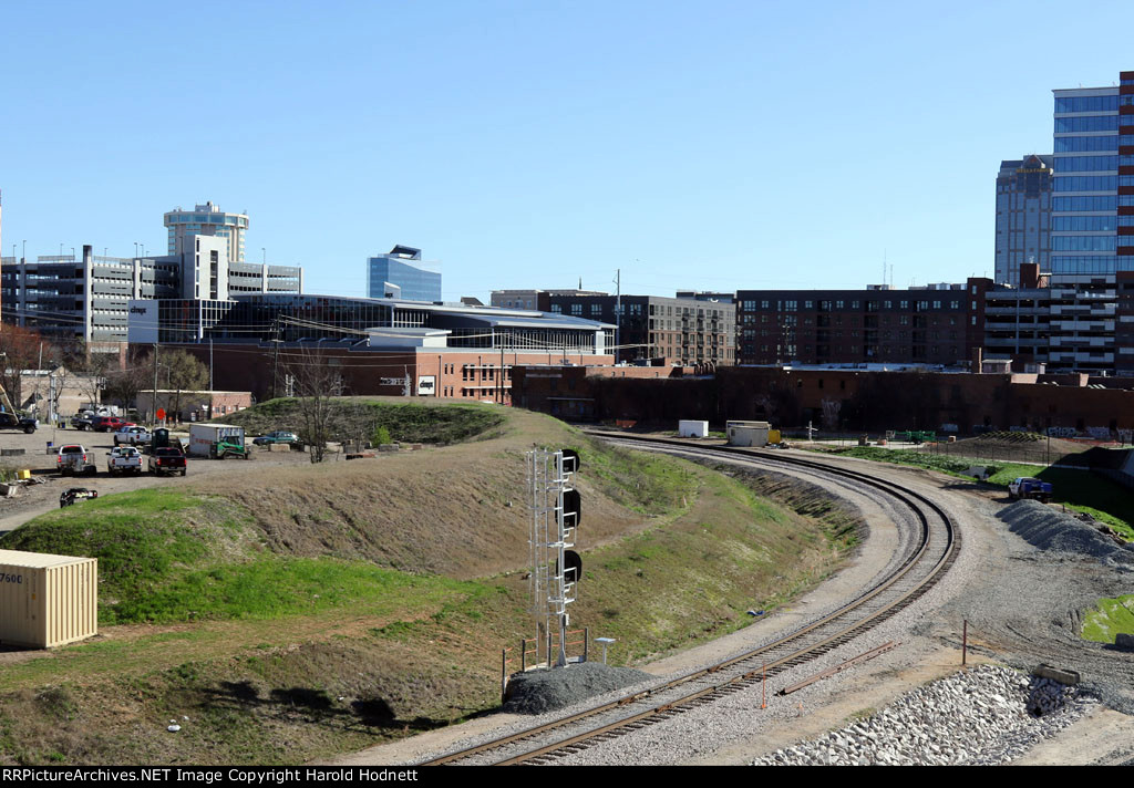 What was once two tracks is now one, due to the new station project