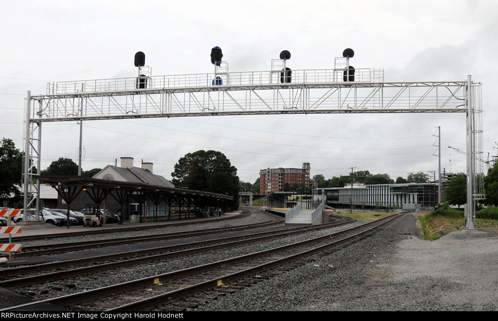 The new and old passenger stations