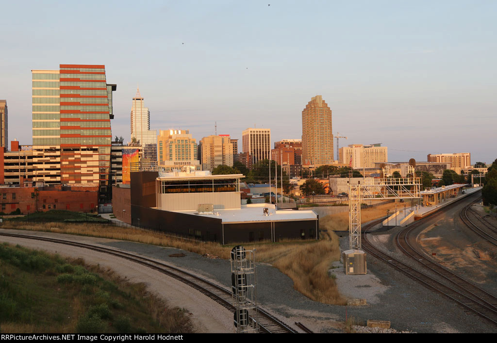 View of the new Union Station, platforms and track arrangements