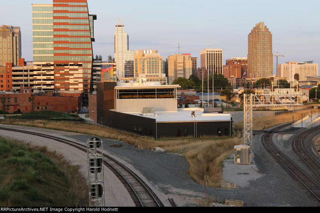 View of the new Union station and downtown skyline
