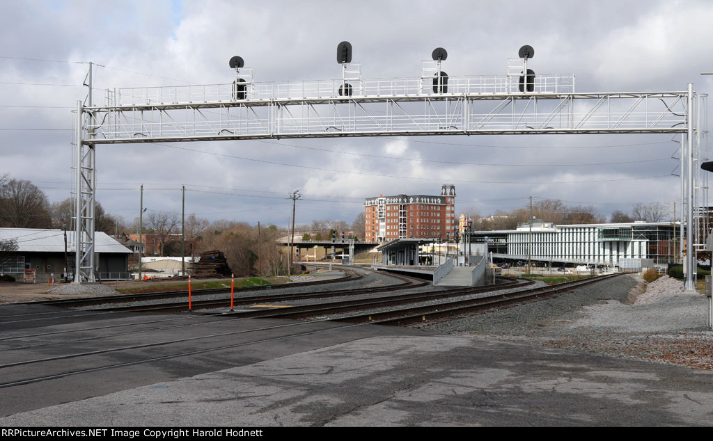 The view from Cabarrus Street with the old station gone